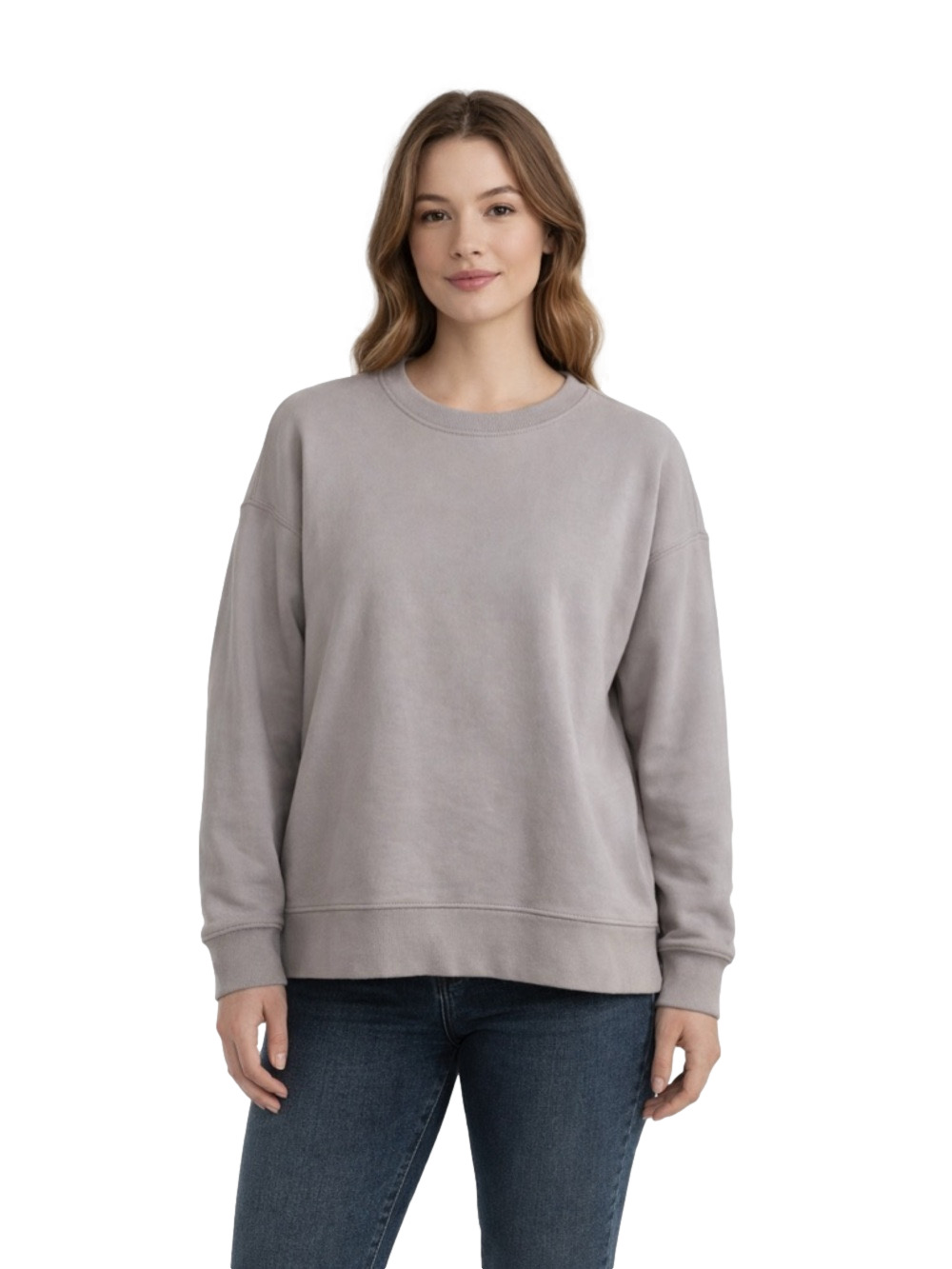 Athletic Works Taupe Crewneck Sweatshirt